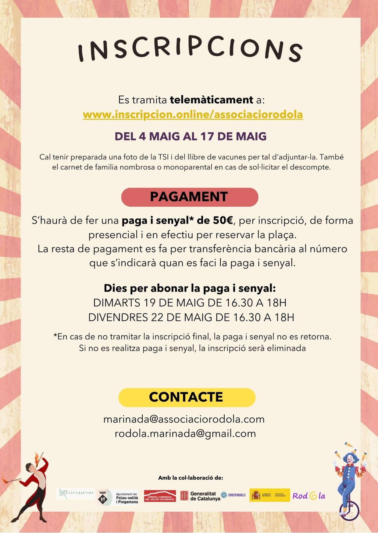 Casal Escola Marinada Inscripcions